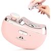 Gaethra Tagliaunghie Elettrico Piedi 3-In-1 Taglia Unghie Elettrico Uomo Donne Luce LED Funzione Taglia Leviga e Lucida 2 Velocità 400mAh Ricaricabile Adatto a Neonati Bambini Adulti e Anziani