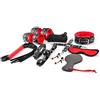BONDAGERIE Kit di 10 Accessori sàcco in ràso ìncluso, colore nèro rossò