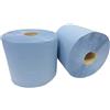 FaMa GbR 2 rotoli di carta blu, a 2 veli e 1000 strappi, da 22 x 36 cm, perforati, carta assorbente per pulizie