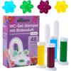 eidem Timbro in gel per WC, 4 profumi: Ocean, Gardenia, limone, lavanda, 4 × 40 g = 160 g, 48 applicazioni, con applicatore e forma di fiore, per una freschezza igienica ad ogni risciacquo