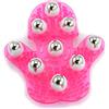 SAMYO Jiahao Palm a forma di massaggio guanto con 9 360-degree-roller metal roller Ball beauty Body Care (rosa)