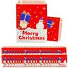 yayafunfun 100 sacchetti di carta per caramelle di Natale, con Babbo Natale e pupazzo di neve, 12,7 x 17,8 cm, piccoli sacchetti di carta per dolcetti, sacchetti per regali per bambini, ragazze e ragazzi