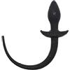 BONDAGERIE® Plug anale coda maiale animale cane, in silicone medico, sextoys per lui e per lei Colore: Nero