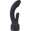 Doxy Die Cast 3 - Silicone Rabbit G-Spot Massager Wand Vibrator Attachment - 400 Gr, Black (DXNX004)