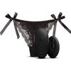 Sway Vibes No. 3 (Nero) Silicone Vibratore perizoma, Giocattolo del sesso impermeabile, Regali per donne con telecomando, include perizoma in pizzo