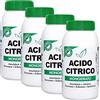 Marten Acido CITRICO MONOIDRATO kg. 1 - Promo Pack PZ. 4 - Prodotto Multifunzione ANTICALCARE DISINCROSTANTE DECALCIFICANTE AMMORBIDENTE E BRILLANTANTE