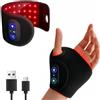 bergxperten kovaria TheraWrap Bracciale a luce rossa e infrarossi 660 nm 850 nm con LED ad alta potenza, fascia luminosa flessibile per cura calda mirata su polso braccio caviglia