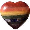Pandiui23 pierre de chakra en forme de coeur | 7 chakra a forma di cuore | Pietre curative dei chakra Pietre curative dei chakra uniche, pietre curative dei chakra (Coeur 7 Chakras)