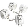 OnundOn BDSM - Set per bondage regolabile per coppie, manette e polsini alla caviglia, perfetto per giochi erotici e avventure BDSM (bianco)
