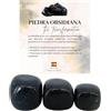 Netuza Ossidiana Naturale - Confezione di 3 pietre vere (20-30 mm) | Qualità AAA | Ideale per Reiki, Meditazione e Collezione | NETUZA