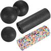 McBlast Set di 4 sfere massaggianti piccole, con rullo in schiuma per massaggio muscolare, doppia arachide, per massaggi della fascia, per schiena, piedi, collo, colonna vertebrale