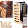 Aisny Stufa Per Sauna, Stufa Elettrica Portatile 3,6 Kw In Acciaio Inox Con Comandi Interni Per Uso Interno Ed Esterno Con Timer 3 Ore E Controller Digitale Per Sauna 3-6 M³ Accessori Per Montaggio A Parete