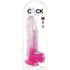 Pipedream King Cock King Cock Clear 9 with Balls - Pink Clear/Pink 9 Pollici