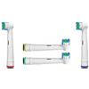 Mr.Gadget's Solutions Confezione da 4 testine di ricambio professionali per spazzolino elettrico, compatibili con Oral B Braun.