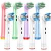 SLOWLEIF Testine di ricambio per spazzolino elettrico Oral B, pulizia per bambini e 3D Clean, per Oral B Triumph/SmartSeries/Vitality/Pro-Health Power/Professional Care/Advance Power Series e molto altro