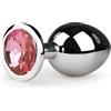Easytoys ET125PNK Plug Anale di Metallo Diamante, Rosa - 1 Prodotto