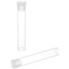 MV-Versand 100 pezzi di vetro per fondo piatto | vetro da laboratorio trasparente | Vaso da laboratorio disponibile in vetro trasparente o protezione UV | provette in vetro ambrato con tappo lamellare - ca. 1,5 g, 52,5 x 8 mm
