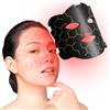 Piashow Lampada a luce rossa viso, 660 nm & 850 nm silicone luce rossa maschera viso, 222 chip flessibile lampada a infrarossi maschera LED con timer da 10/15/20 minuti e 5 livelli di luminosità