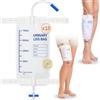 OrtoPrime Sacche urinarie da gamba Pack da 10 750 ml - Sacche per urina con valvola a T antigoccia - Sacca urinaria da gamba per catetere - Sacche urina - Sacchetti urina