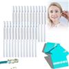 Generico Kit per Pulizia Orecchie con Cerume Secco, 48 Pezzi Detergente Adesivo per Orecchie, Earwax Removal Adhesive Swabs, Reusable Ear Wax Removal Tools con Custodia, Lavabile Detergenti per Orecchies