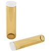MV-Versand Tubi in vetro per pavimento, 50 x Ø 12 mm, ca. 2,5 g, marrone, per globuli, test, in polvere, con tappi (100)