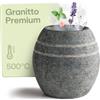 Praknu Uovo per sauna in granito robusto - Per momenti aromatici di relax - Ciotola per infusi e oli - Formato compatto - Per casa e benessere