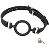 Roluck O Rings Bocca Gag con serratura Silicone Ball Gag Bondage Ball Gag Sex Toy