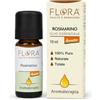 FLORA Olio Essenziale Rosmarino 10 ml BIO DEMETER - Distillazione a Vapore, Aromaterapia, Diffusore Oli Essenziali - Aroma da Diluire - Erbaceo, Naturale Puro, Biodinamico