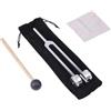 Fllyvly Diapason da 128 Hz in Alluminio - Kit di Diapason Terapeutici per la Guarigione dei Chakra, Include Martello a Percussione, Borsa Nera per il Trasporto e Chiave a Brugola, Ideale per Meditazione