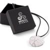 Essenciales Ciondolo Quarzo Bianco Mystic Stones | Forma di Cuore | Albero della Vita in Filo Argento | Energia Positiva e Armonia | Ideale per Cancro e Pesci | Regalo Spirituale