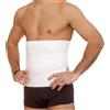 BODYPERFECT Fascia Lana Pancera Elastica Contenitiva Unisex Offre Protezione Addominale e Lombare Lana Termica Made In Italy (L, Bianco)