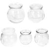 HEMOTON Set Di 5 Coppette in Vetro Per Coppettazione Cinese Terapia Massaggio Corpo Aspirazione Forte Per Circolazione Linfatica Uso Professionale E Domestico 9.8X7.9X3.9 Pollici