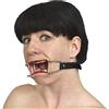 Honeylust BDSM Fetish Divaricatore Bocca bloccabile Bavaglio Spider Gag | Divaricatore bocca bloccabile con ganci metallici & imbracatura ecopelle - Bavaglio Bondage, Dominazione & Giochi di ruolo