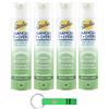 Beni Culinari 4 x Emulsio Mangia Polvere Antistatico Freschezza di Agrumi, Detergente spray per più superfici rimuovere polvere, profumo fresco di agrumi, 300 ml + portachiavi Beni Culinari