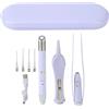 Tissting Kit Per La Rimozione Del Cerume, Stuzzicadenti Visibili Ricaricabili Tramite Usb Con Clip Per Orecchie A Luce Led Pinzette Per Le Orecchie Cucchiai Per Le Orecchie Strumenti