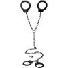 KOSxBO® Manette e cavigliere professionali in metallo nero - Standard della polizia - Guantanamo Black Edition - Manette della polizia
