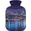 ISAOA Borsa dell'acqua calda New York con ponte di Brooklyn NYC, taglia M