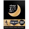 ALWAYS Zzzs Mutandine Monouso Per Il Periodo, 3 Pezzi, Mutandine Per Donne, Mutandine Mestruali Nere, Protezione 360°