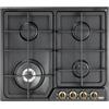 De'Longhi ANF 46 PRO Piano Cottura da Incasso 60 cm, Comandi Frontali, Antracite