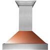 ZLINE Kitchen and Bath ZLINE 8654C-30 - Cappa aspirante da parete in acciaio INOX satinato con guscio in rame, 76 cm