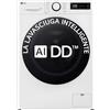 LG Lavasciuga Slim 9/5kg, Serie R5, Classe A -10%/E - D2R5S09TSWW | Tecnologia AI DD, Wi-Fi, TurboWash 360, Vapore Allergy Care, AI Wash, Smart Diagnosis, Oblò Vetro Temperato