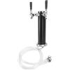 ZJchao Torre Kegerator per Birra a Doppio Rubinetto, Dispenser per Birra Alla Spina in Acciaio Inossidabile con 2 Rubinetti di Controllo Simultaneo per Party Bar Pub Ristorante Uso (BLACK)