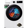 Samsung Lavatrice Slim Crystal Clean WW90DG5G34AEET Libera installazione, 9 Kg, Wifi, Ecobubble, Vapore, Carica Frontale, 60l x 85h x 48p cm