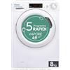 Candy Smart Lavatrice 8kg, carica frontale, Classe B, 1200 giri, 16 Programmi, Cicli Rapidi, Partenza Ritardata, Connessa NFC, Trattamento a Vapore, 85 x 60 x 53 cm, Bianco - CSS128TW4-11
