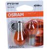 Osram LAMPADINA PER AUTO 21W COLORE ARANCIONE ATTACCO BAU15S A7507BLI2