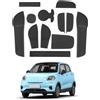 CDEFG Tappetini in gomma compatibili con Leapmotor T03 2026 2027 (Nero) | Leap Motor EV 2024 2025, tappetino antiscivolo per console centrale, tappetino antiscivolo in gomma per portabicchieri