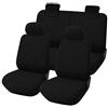 Auto Accessori Lupex - Coprisedili Auto Compatibili per Panda Seconda 169 e Terza 319 serie, colore nero, Made In Italy, fodere protezione sedili anteriori e posteriori, 50 e 50, poliestere