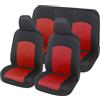 Auto Accessori Lupex - Coprisedili Auto Universali | Colore Rosso | Set Fodere Copri Sedili Anteriori e Posteriori | Tessuto Poliestere | No Suv