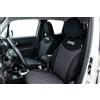 Italfodere - Coppia Coprisedili Anteriori Compatibili con Jeep Renegade - Nero 38 - Cotone Accoppiato - Fatti a Mano - Eleganti e Resistenti - Accessori Auto Interno - Made in Italy