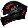 Woljay Casco Moto Modulare Integrato apribile Parasole caschi Doppia Visiera per uomo donna Scooter Adulto DOT ECER22-05